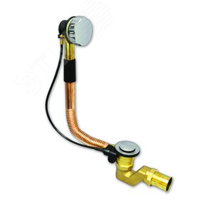 Изображение товара Слив-перелив медно-латунный полуавтомат регулируемый перелив L450-700 мм, хром (шт)