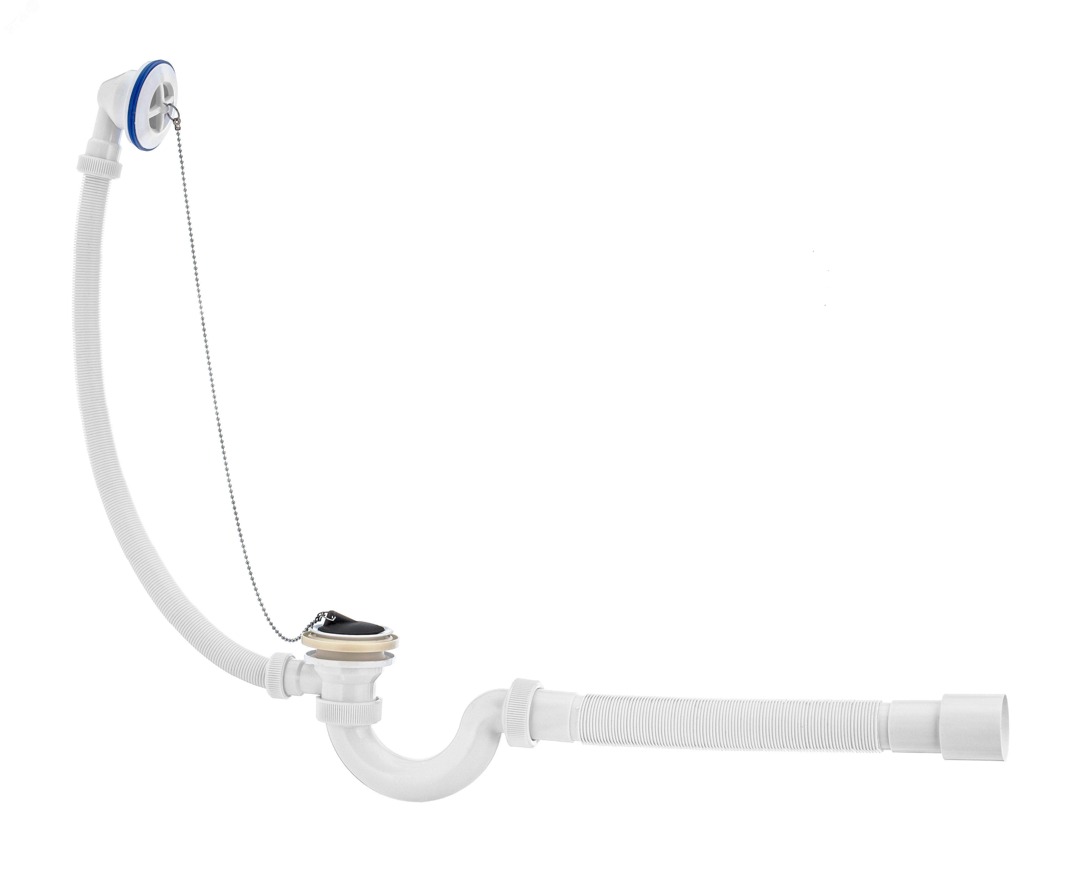 Изображение товара Сифон МИНИ ЭЛИТ для ванн с гофротрубой пластиковые чашки D40/50