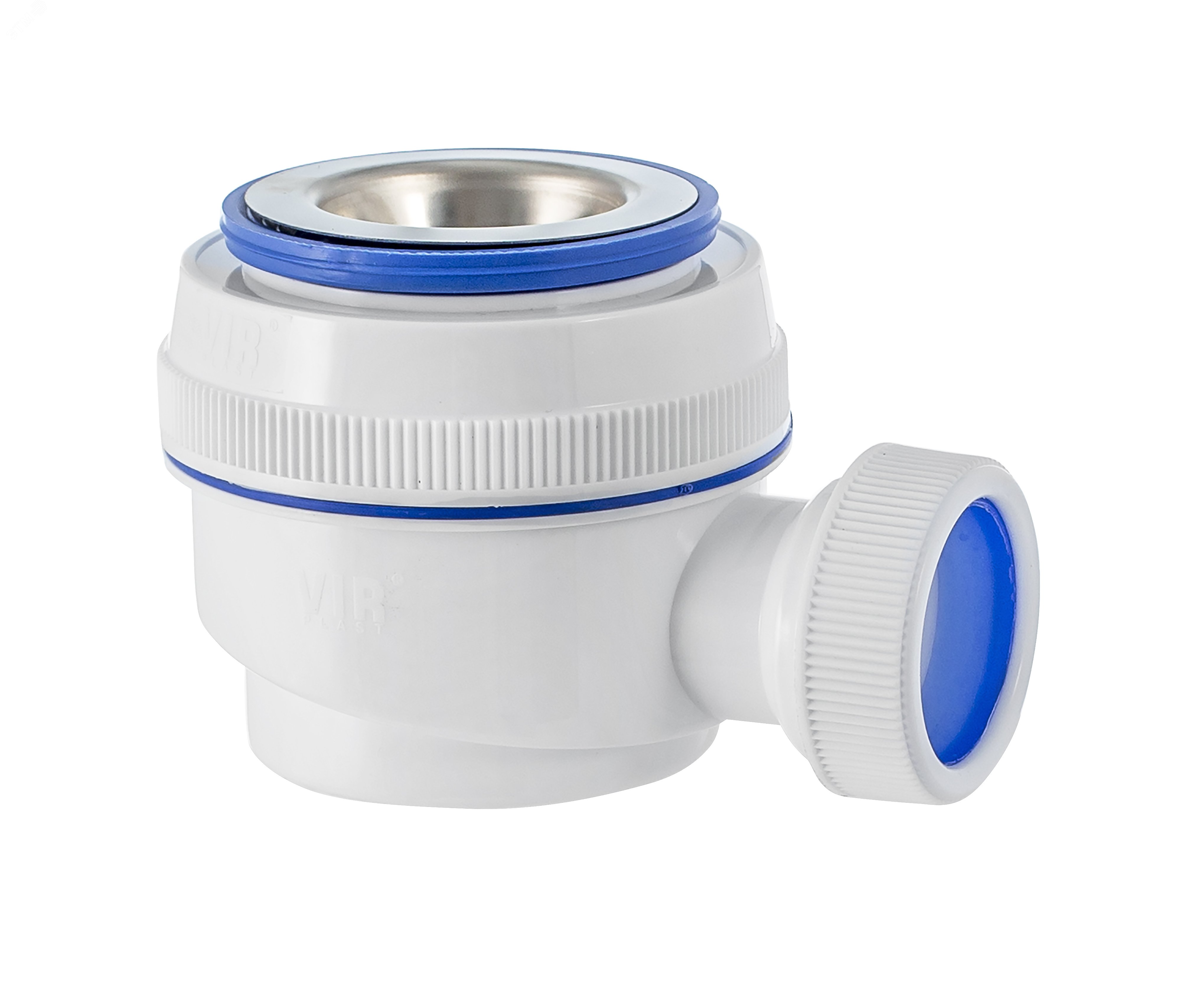 Изображение товара Сифон для душевого поддона с нержавеющей чашкой D70 1'1/2 - легкое обслуживание и долговечность