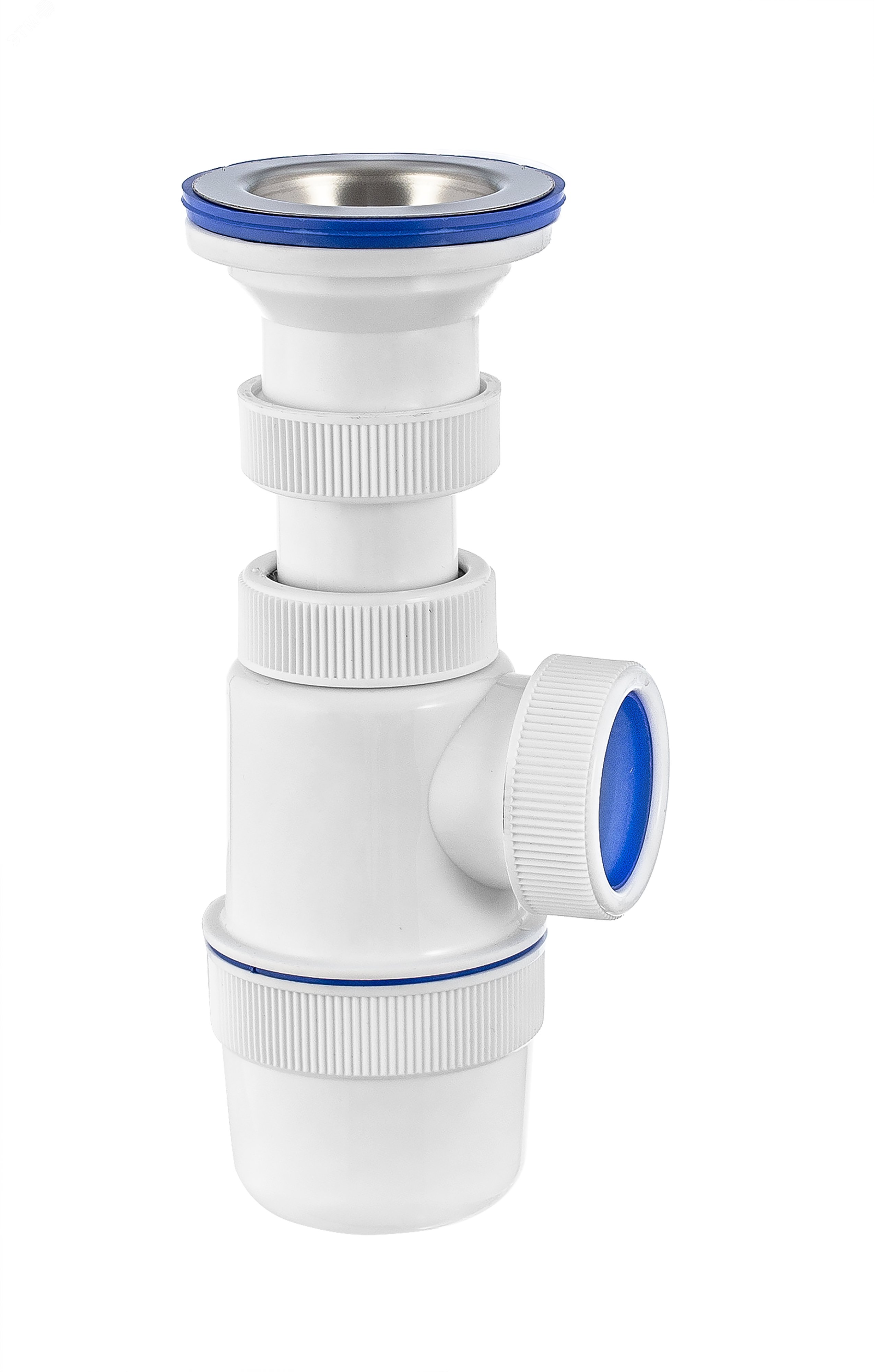 Изображение товара Сифон ЭЛИТ для моек и раковин 1 1/2X40 мм с нержавеющей чашкой D70 мм