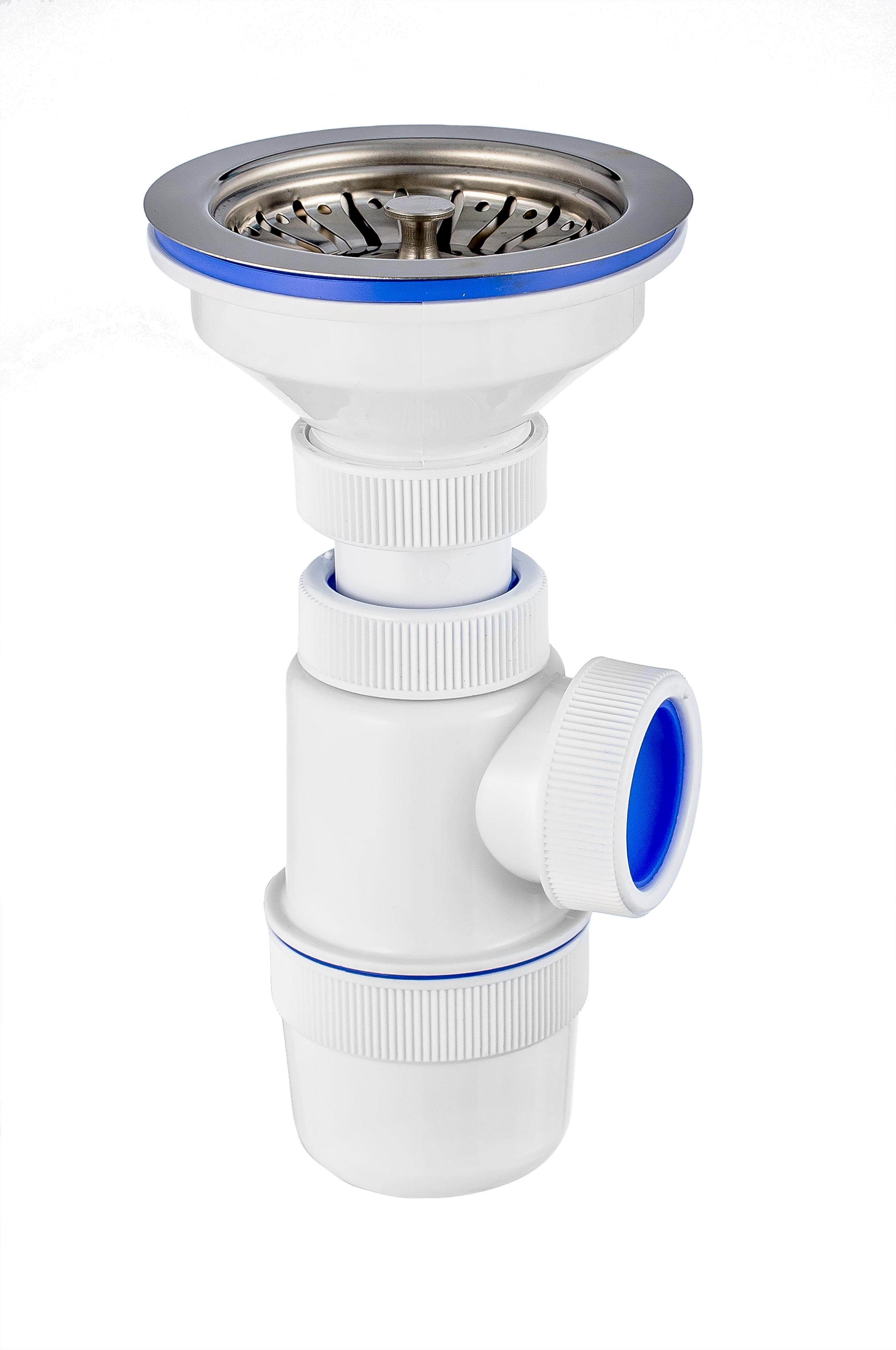 Изображение товара Сифон ЭЛИТ с нержавеющей чашкой D114 мм 3'1/2- D40 низкая цена и высокое качество