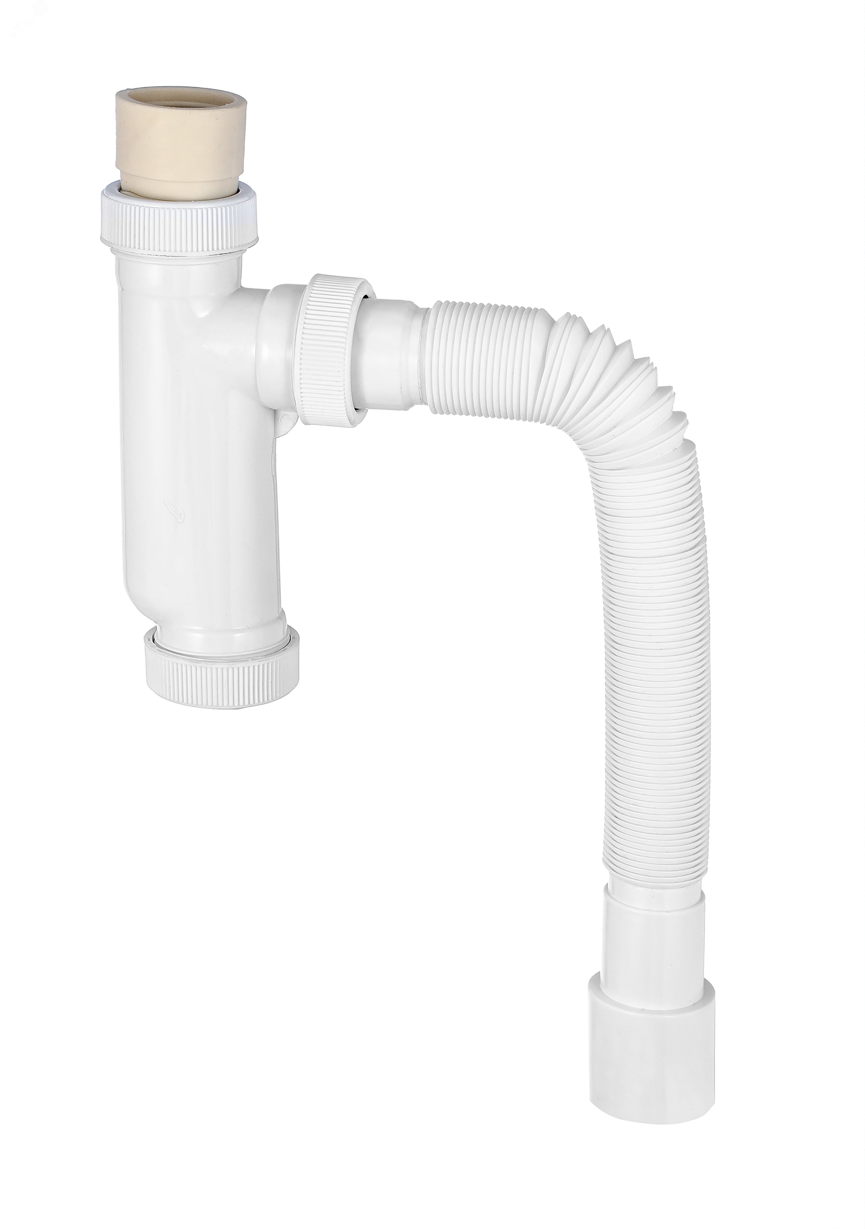 Изображение товара Сифон ЭКОНОМ для писсуара вертикальный с гофротрубой D38-44 мм