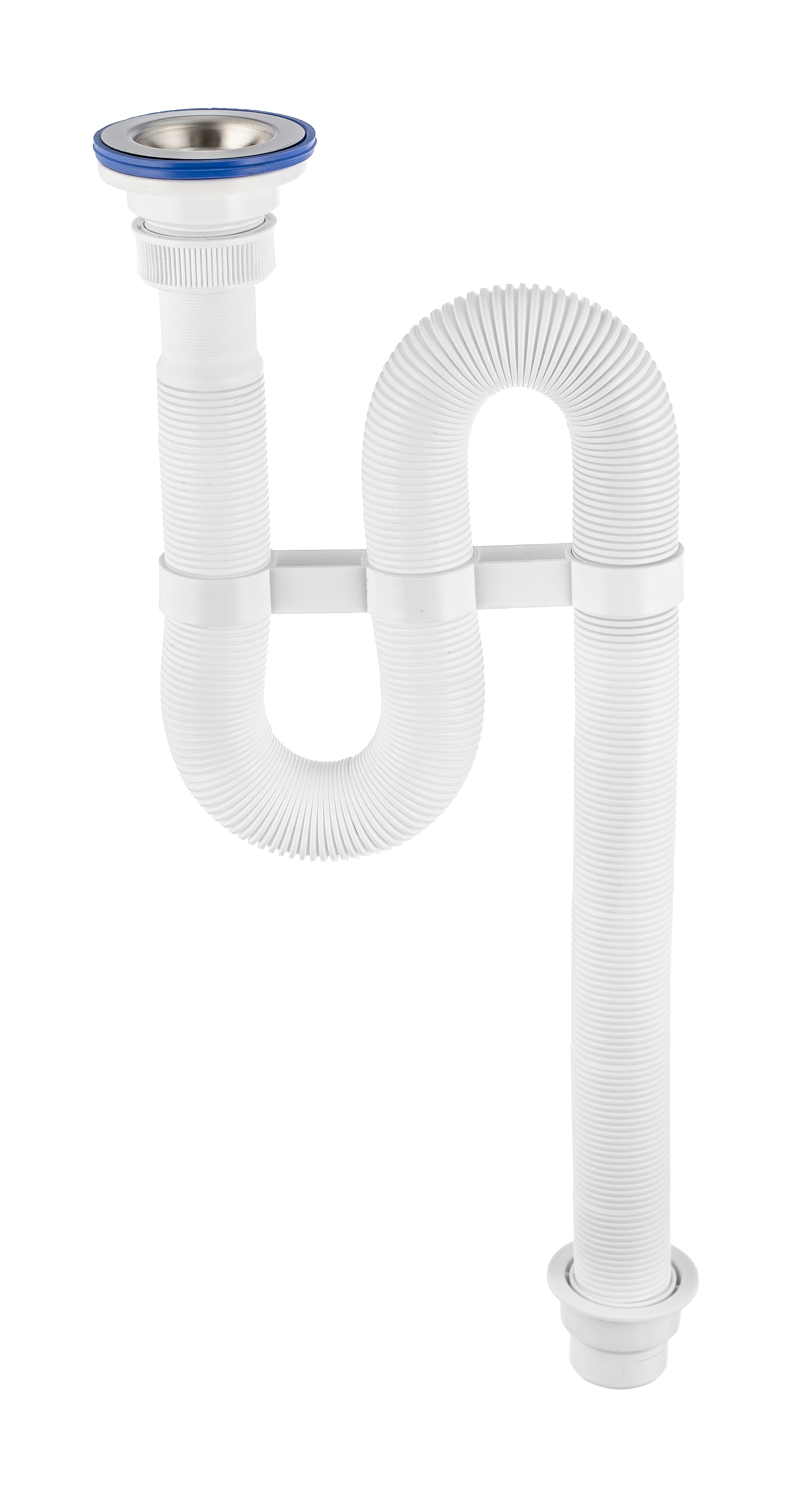 Cифон VIR гофрированный с нержавеющей чашкой D70 мм 1'1/4 -D40/50