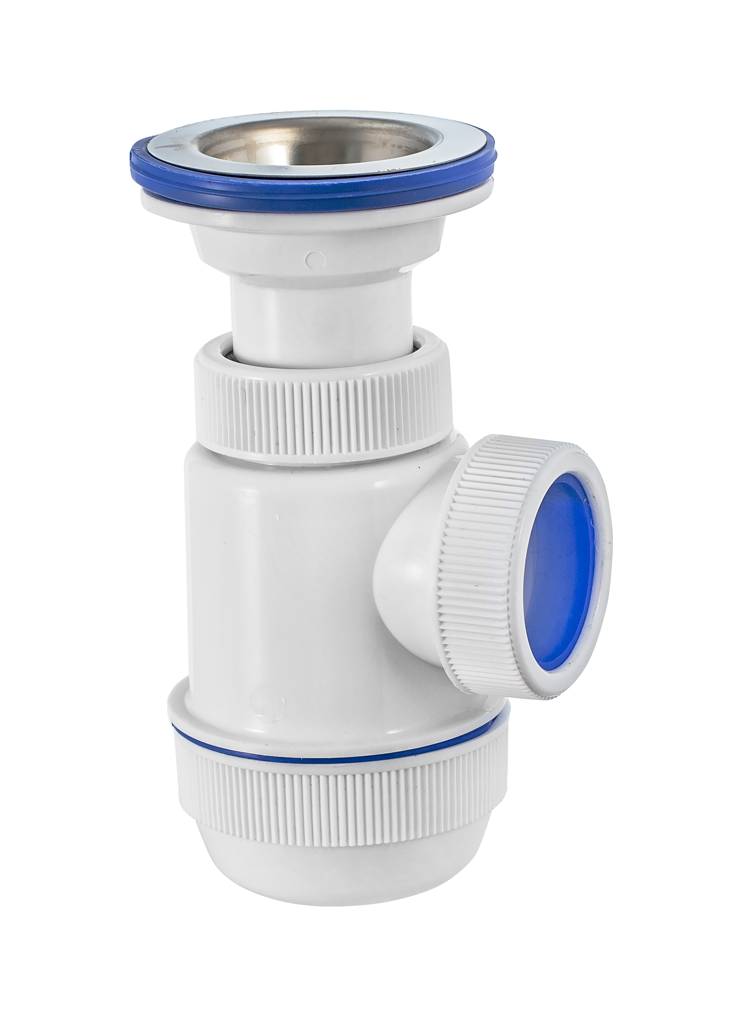 Сифон МИНИ ЭЛИТ для моек и раковин 1'1/2x40 мм с литым выпуском и нержавеющей чашкой 70 мм