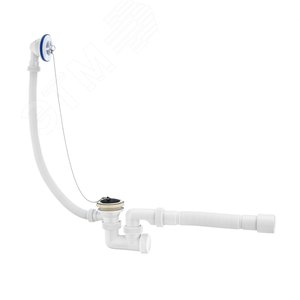 Изображение товара Сифон УНИВЕРСАЛ для ванн с пластиковыми чашками и с гофротрубой L 800 мм D40/50 (шт)