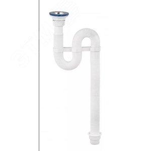 Изображение товара Сифон VIR гофрированный 1.5 м D40/50, пластиковая чашка D63 мм (шт)