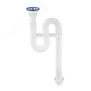 Изображение товара Cифон VIR гофрированный с нержавеющей чашкой D63 мм 1'1/4- D40/50 (шт)