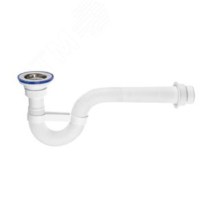 Изображение товара Сифон VIR для душевого поддона гофрированный D40/50 с нержавеющей чашкой (шт)