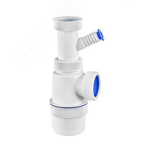 Изображение товара Сифон ЭЛИТ для моек и раковин 1'1/2X40 мм без выпуска с отводом для стиральной или посудомоечной машины (шт)