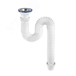 Изображение товара Сифон ЭЛИТ гофрированный с нержавеющей чашкой D70 мм L800 мм 1'1/2 - D40/50 (шт)