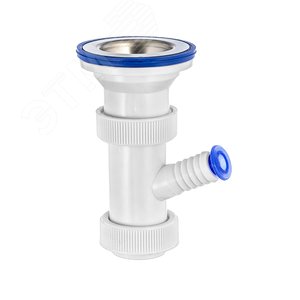 Изображение товара Выпуск ЭЛИТ с нержавеющей чашкой D70 мм и с отводом для стиральной или посудомоечной машины 1'1/2 (шт)