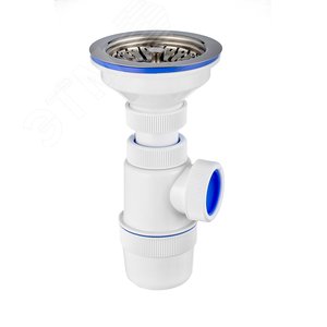 Изображение товара Сифон ЭЛИТ с нержавеющей чашкой D114 мм 3'1/2- D40 (шт)