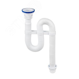 Изображение товара Сифон VIR гофрированный 1'1/2 - D40/50 пластиковая чашка D70 мм (шт)