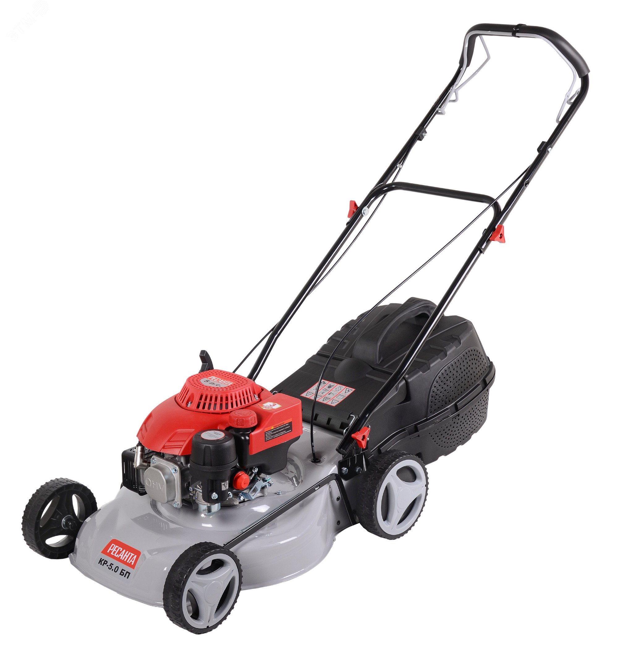 Изображение товара Газонокосилка бензиновая КР-5.0 БП мощность 5 лс ширина 460 мм регулировка высоты