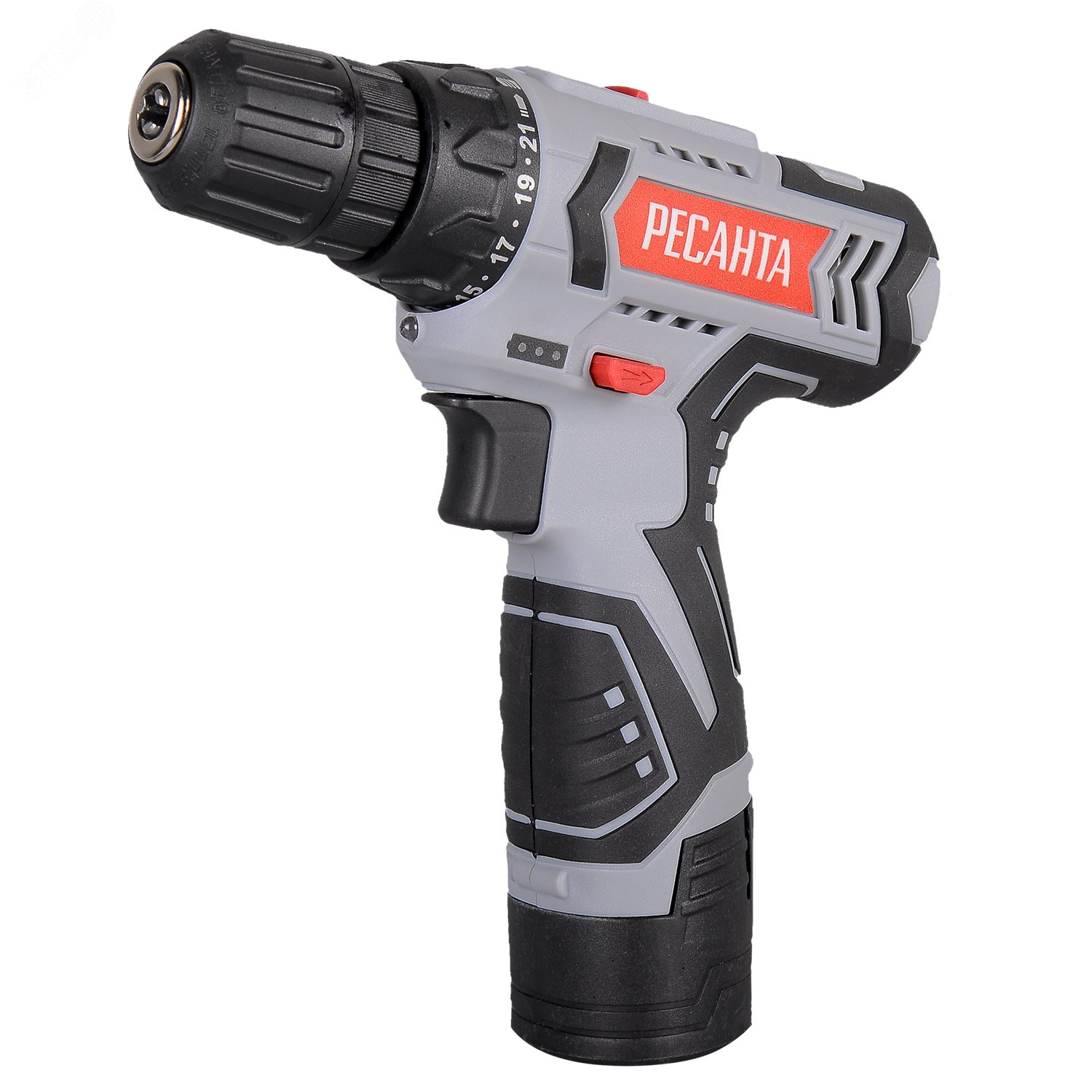 Изображение товара Аккумуляторная дрель-шуруповерт Ресанта ДА-12-2ЛК 12 В 2 аккумулятора