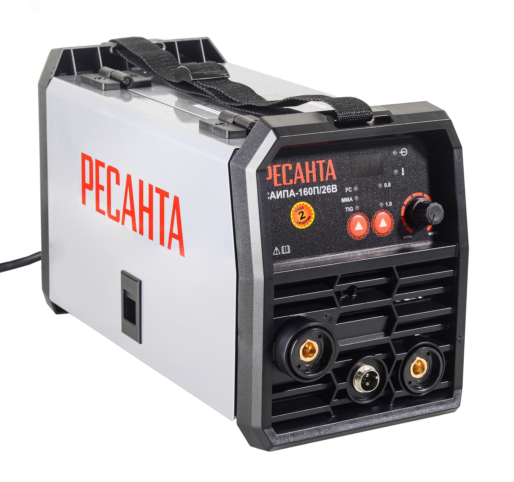 Изображение товара Полуавтомат сварочный САИПА-160П/26В Ресанта инвертор для полуавтоматической и дуговой сварки