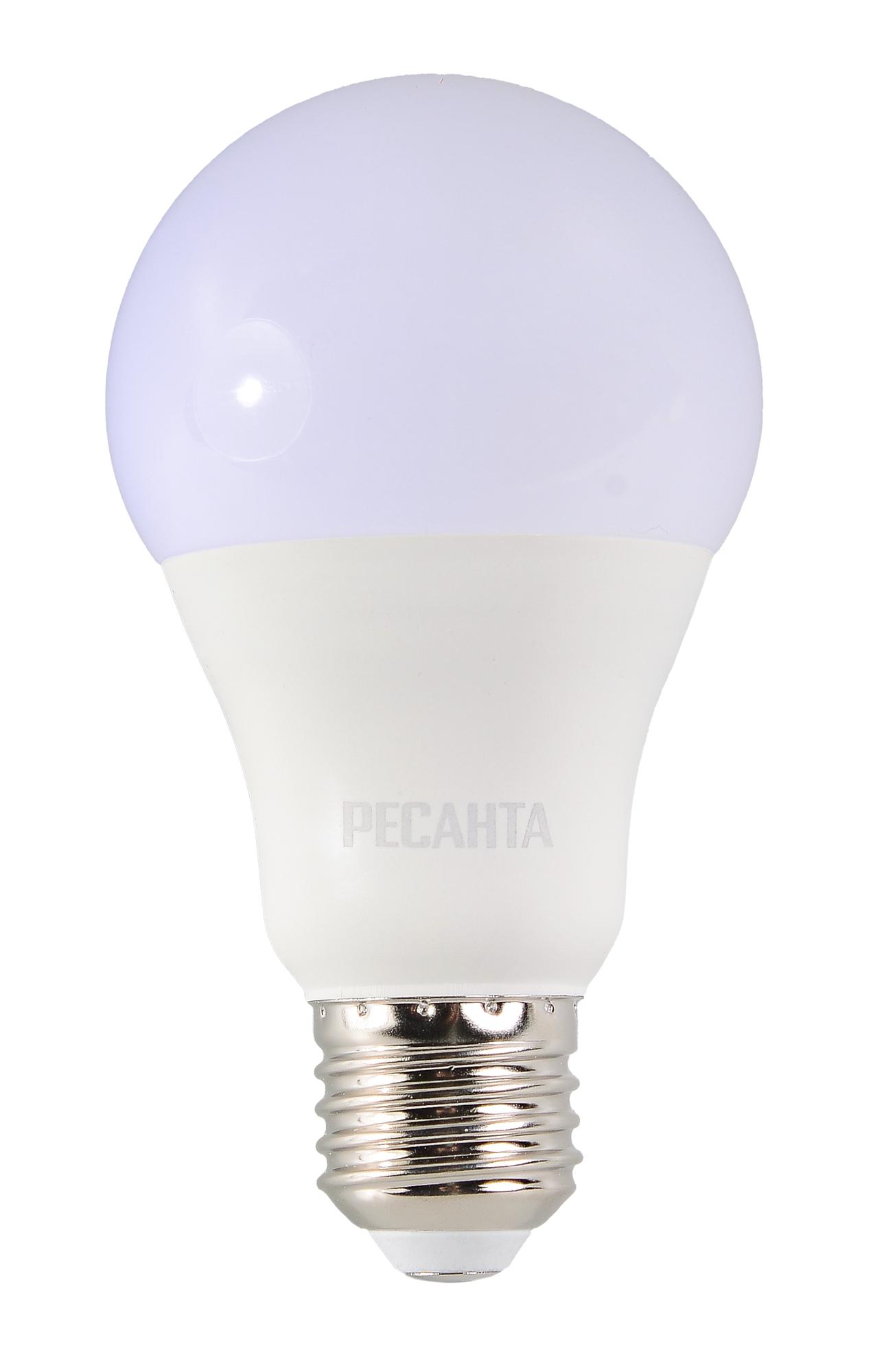 Лампа светодиодная LL-R-A65-15W-230-6K-E27 (груша, 15Вт, холод., Е27) Ресанта