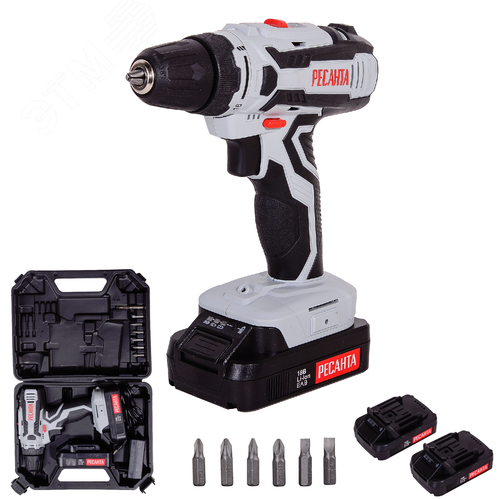 Изображение товара Дрель-шуруповерт аккумуляторная ДА-18-2ЛК (шт)