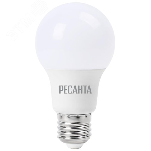 Лампа светодиодная LL-R-A60-9W-230-4K-E27 (груша, 9Вт, нейтр., Е27) Ресанта - фото 1