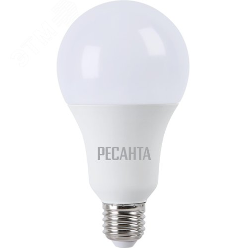 Лампа светодиодная LL-R-A80-20W-230-4K-E27 (груша, 20Вт, нейтр., Е27) Ресанта - фото 1