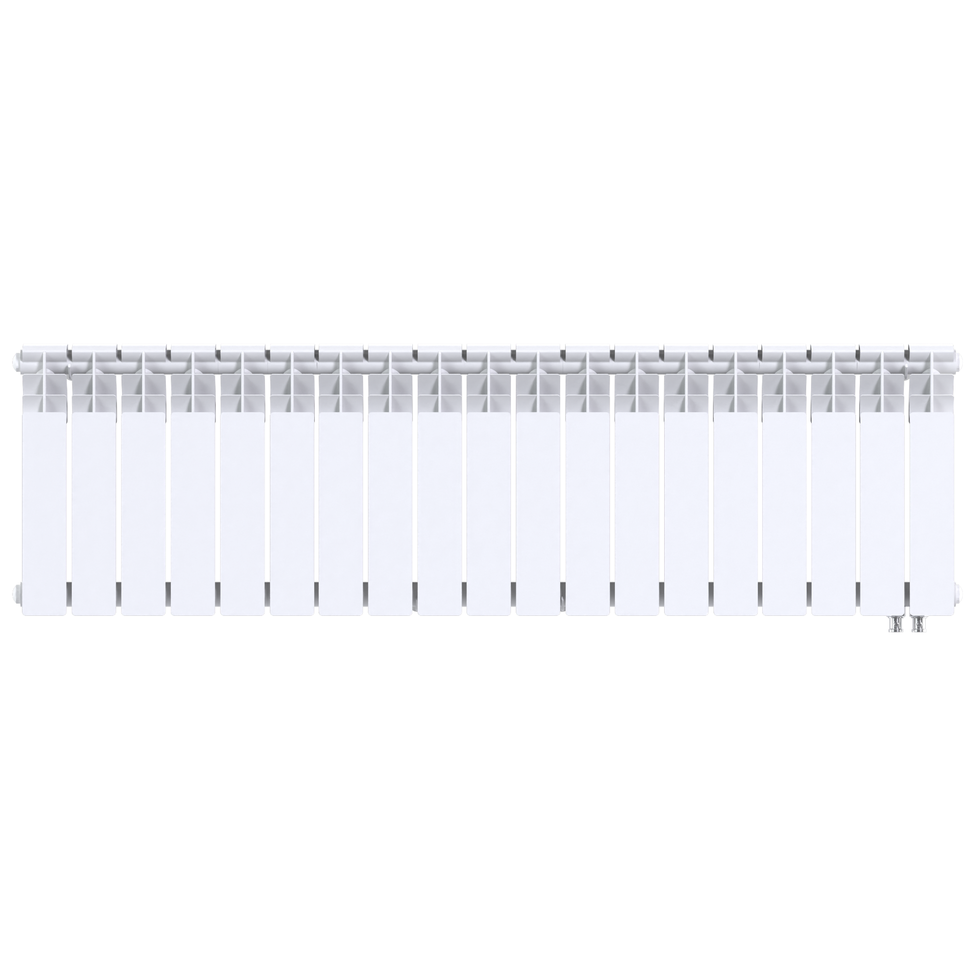 Радиатор биметаллический секционный  Heat 350/90/19 нижнее подключение 2517Вт