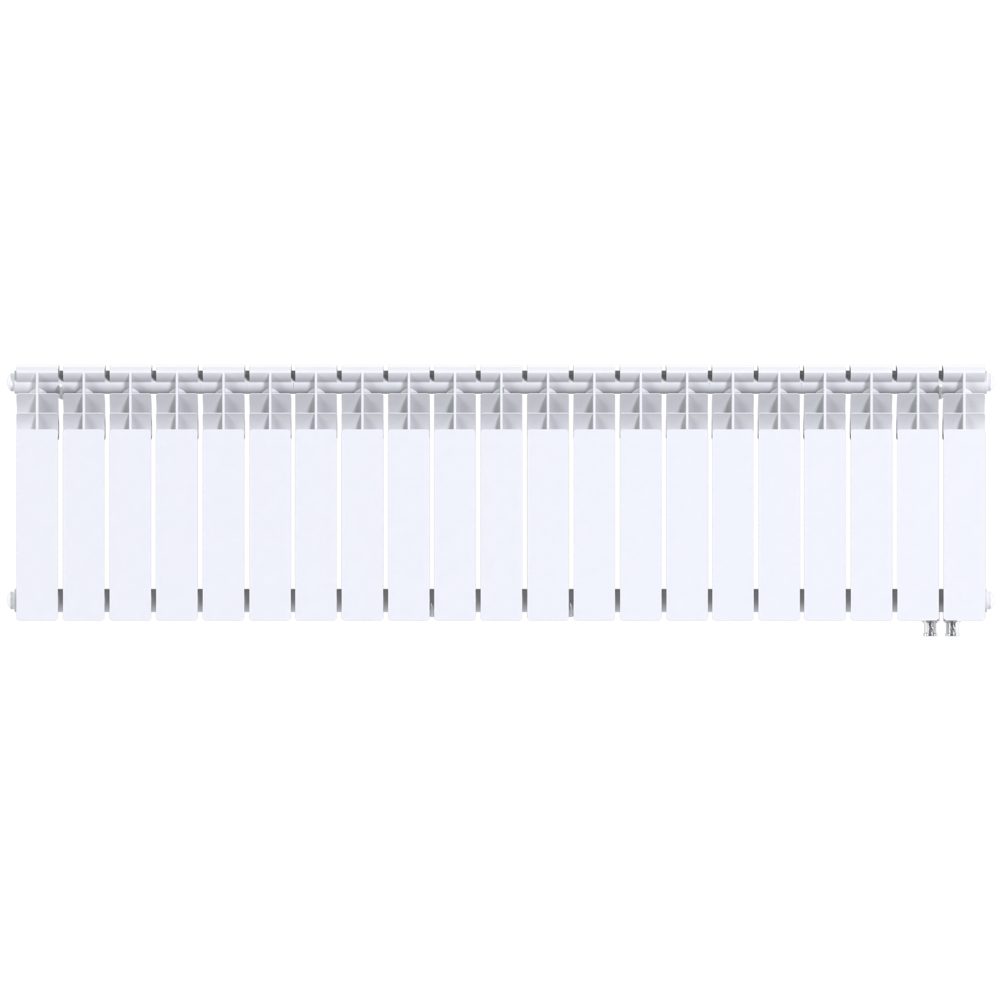 Радиатор биметаллический секционный  Heat 350/90/21 нижнее подключение 2782Вт