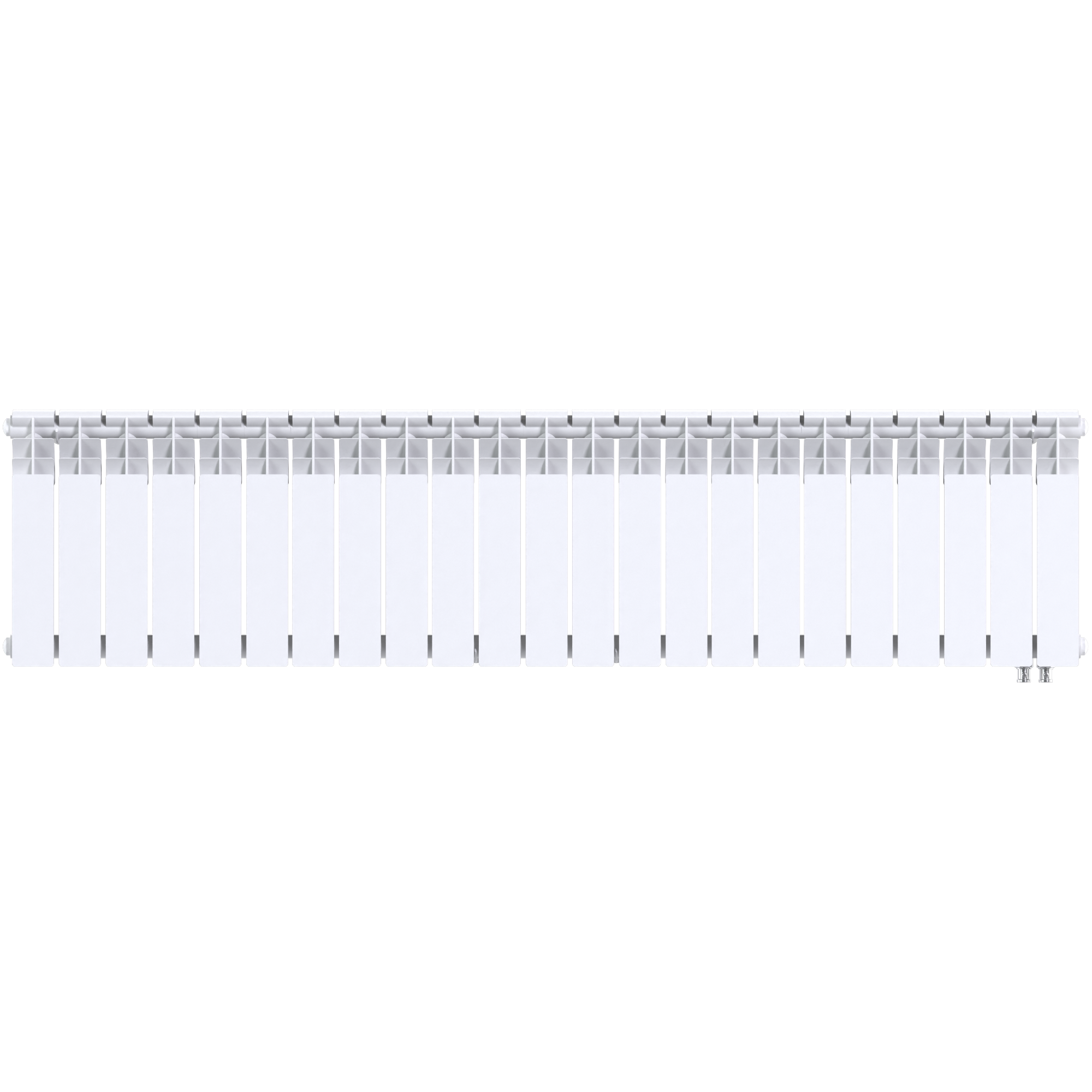 Радиатор биметаллический секционный  Heat 350/90/23 нижнее подключение 3047Вт