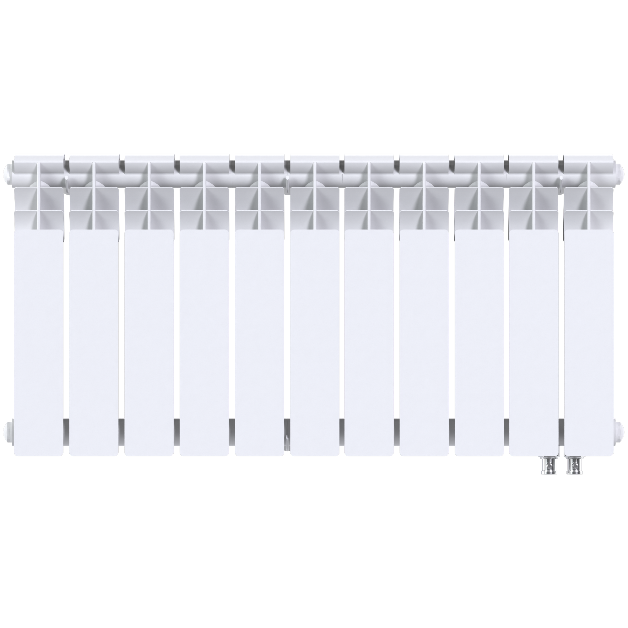 Радиатор биметаллический секционный  Heat 350/90/11 нижнее подключение 1457Вт