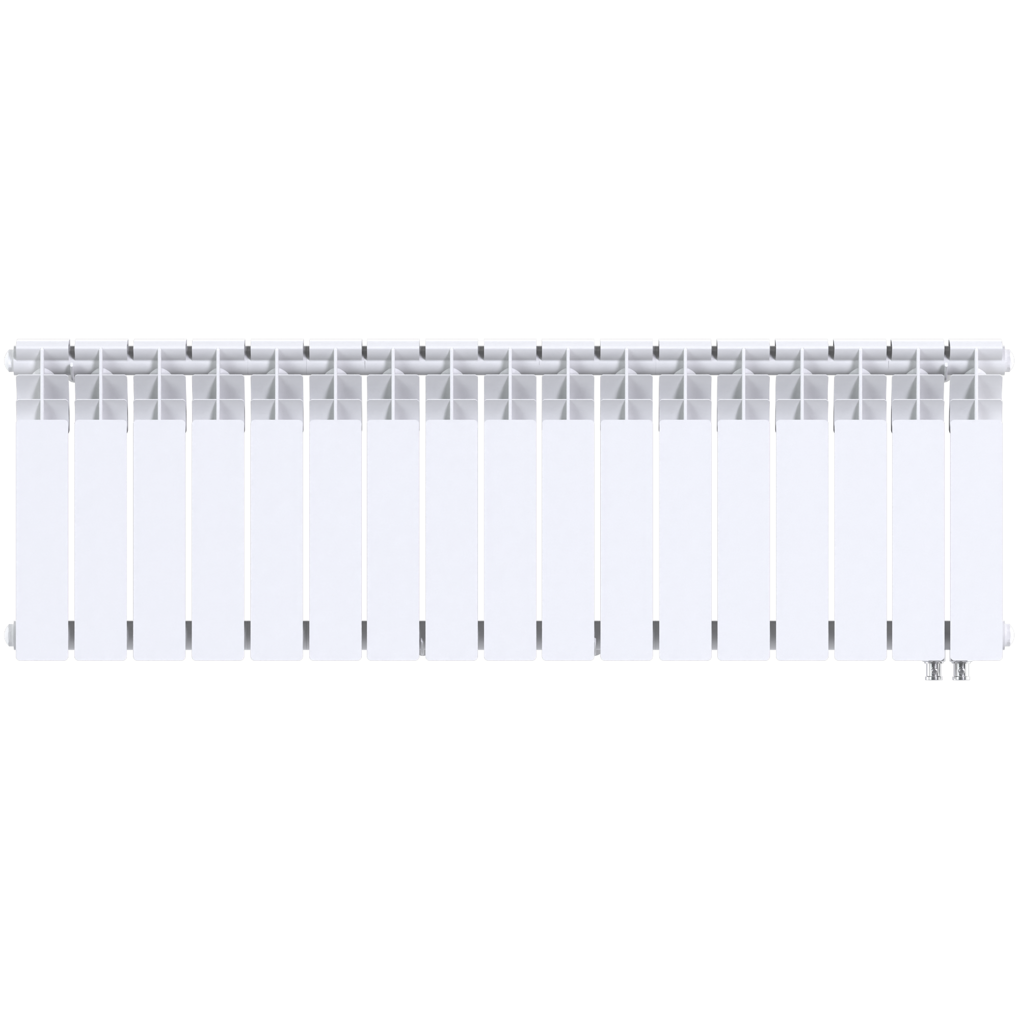 Радиатор биметаллический секционный  Heat 350/90/17 нижнее подключение 2252Вт