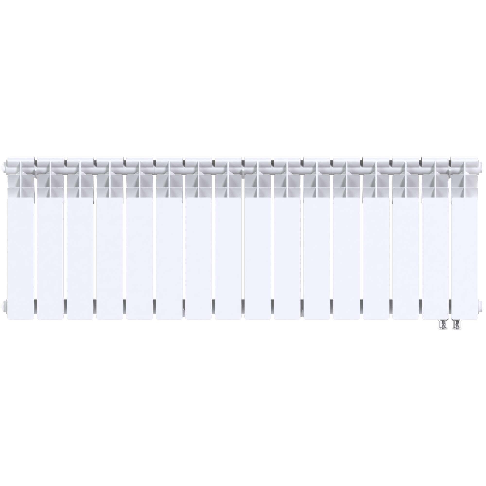 Радиатор биметаллический секционный  Heat 350/90/16 нижнее подключение 2120Вт