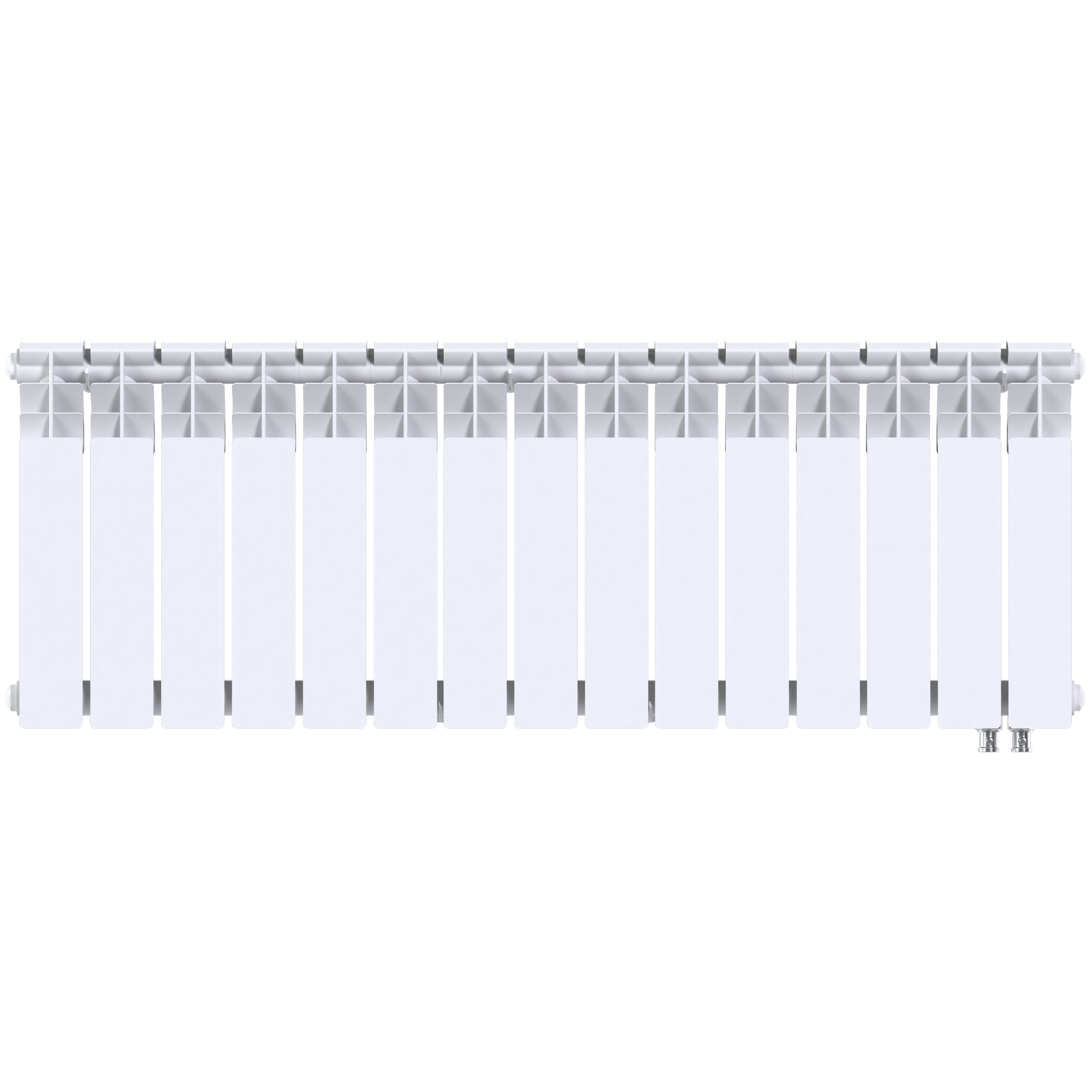 Радиатор биметаллический секционный  Heat 350/90/15 нижнее подключение 1987Вт