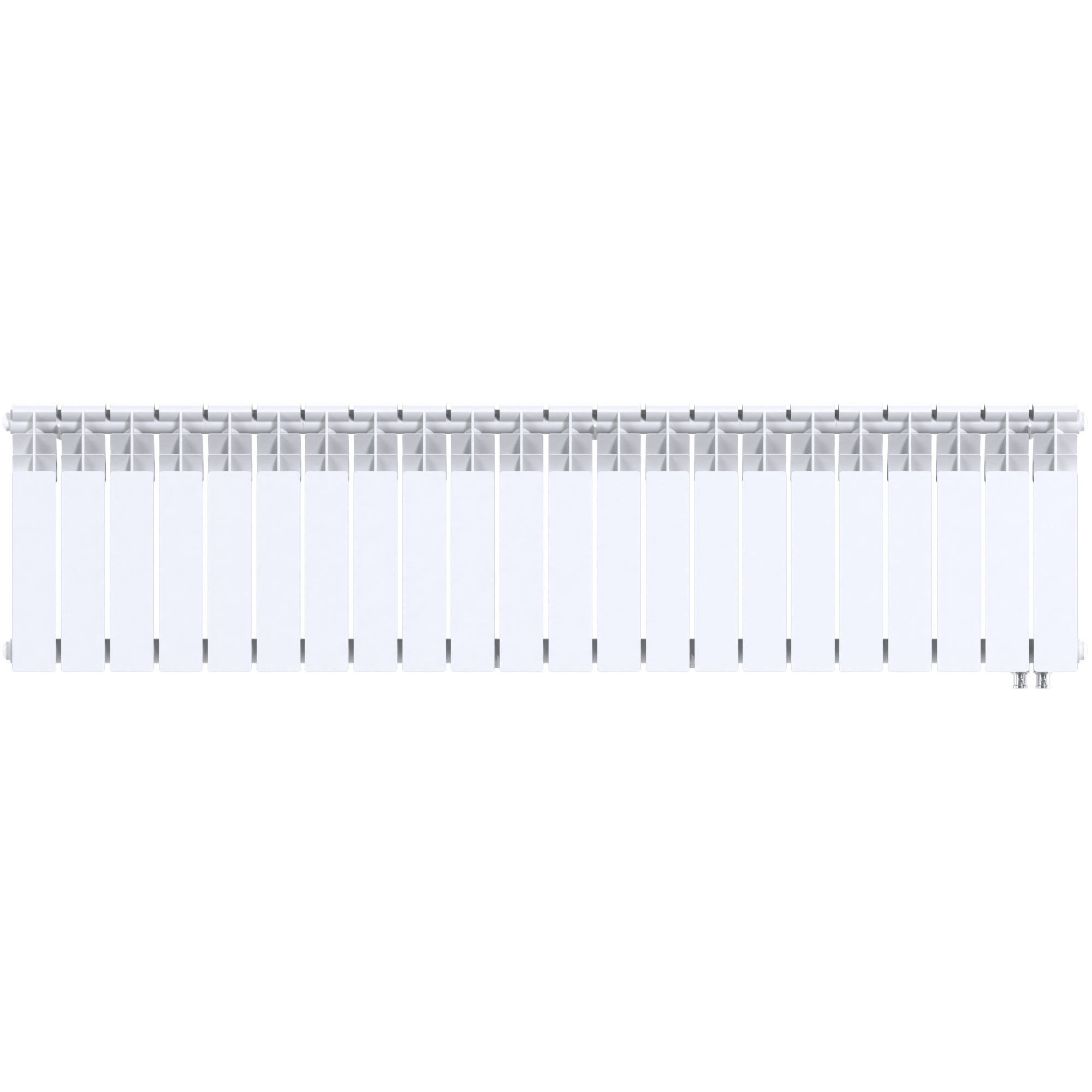Радиатор биметаллический секционный  Heat 350/90/22 нижнее подключение 2915Вт