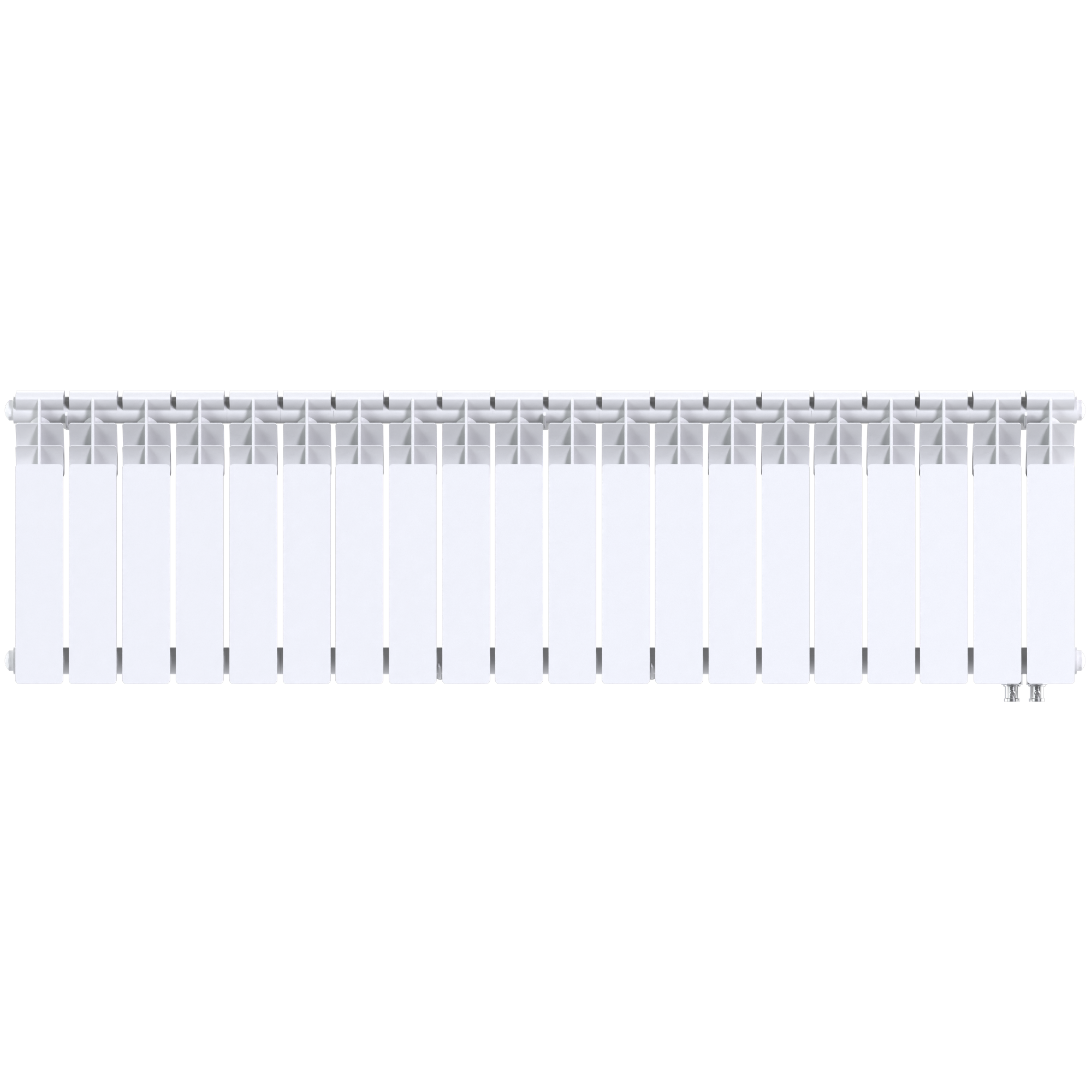 Радиатор биметаллический секционный  Heat 350/90/20 нижнее подключение 2650Вт
