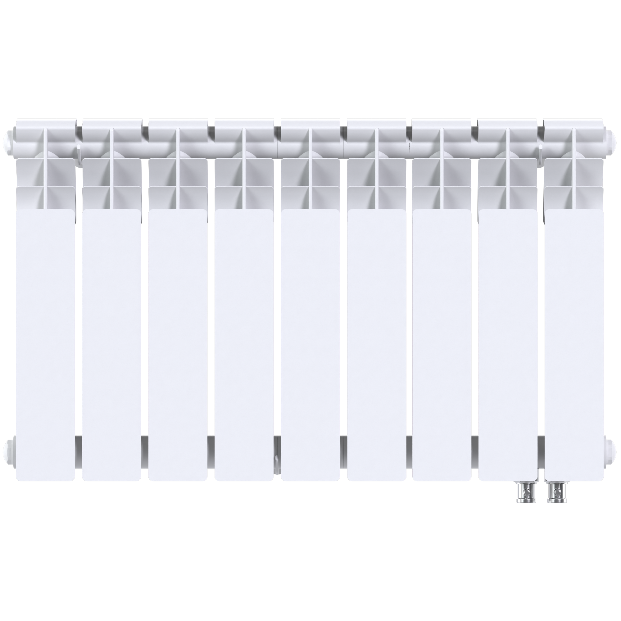 Радиатор биметаллический секционный  Heat 350/90/9 нижнее подключение 1192Вт