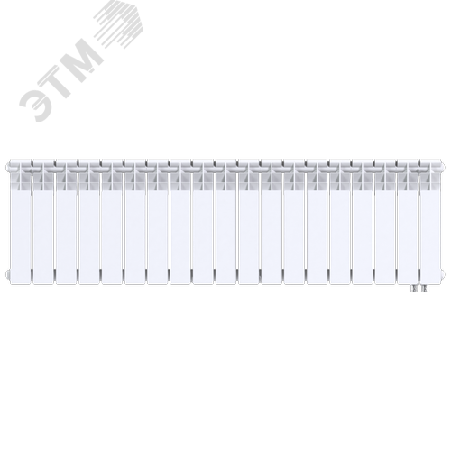 Радиатор биметаллический секционный  Heat 350/90/19 нижнее подключение 2517Вт - фото 1
