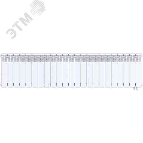 Радиатор биметаллический секционный  Heat 350/90/23 нижнее подключение 3047Вт - фото 1