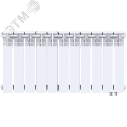 Радиатор биметаллический секционный  Heat 350/90/11 нижнее подключение 1457Вт - фото 1