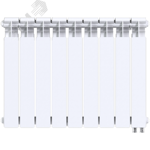 Радиатор биметаллический секционный  Pro 500/100/9 нижнее подключение 1521Вт - фото 1
