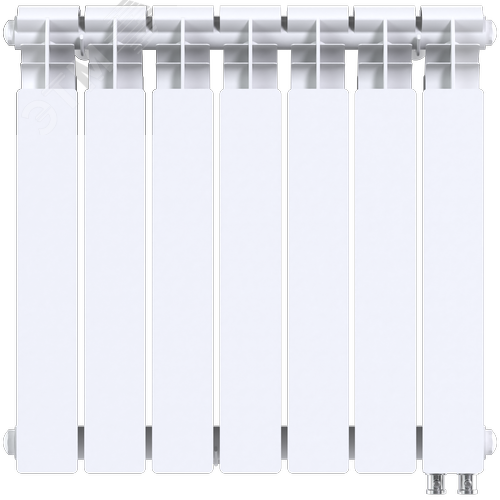 Радиатор биметаллический секционный  Pro 500/100/7 нижнее подключение 1183Вт - фото 1