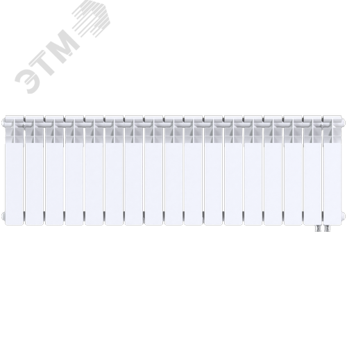 Радиатор биметаллический секционный  Heat 350/90/17 нижнее подключение 2252Вт - фото 1