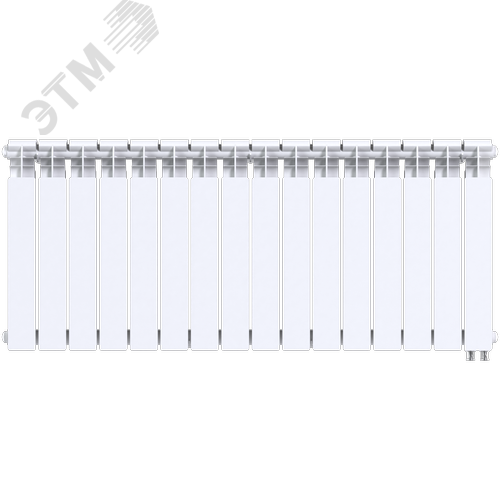 Радиатор биметаллический секционный  Pro 500/100/16 нижнее подключение 2704Вт - фото 1