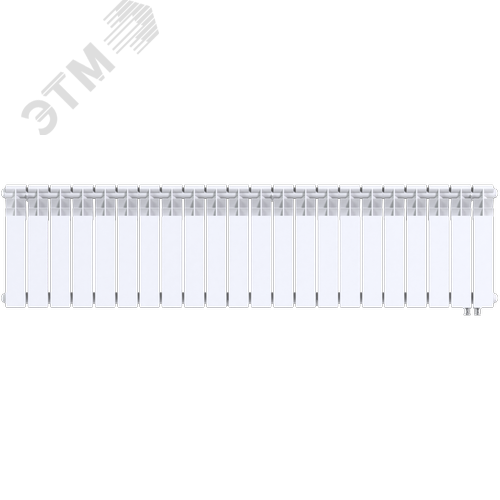 Радиатор биметаллический секционный  Heat 350/90/22 нижнее подключение 2915Вт - фото 1