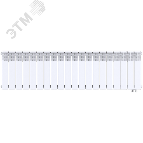 Радиатор биметаллический секционный  Heat 350/90/20 нижнее подключение 2650Вт - фото 1