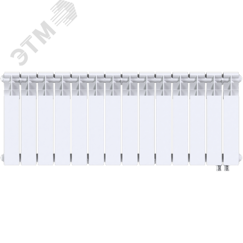 Радиатор биметаллический секционный  Heat 350/90/14 нижнее подключение 1855Вт - фото 1