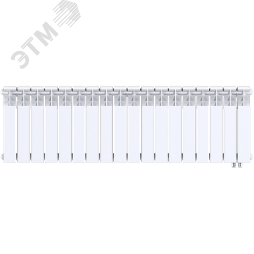 Радиатор биметаллический секционный  Heat 350/90/18 нижнее подключение 2385Вт - фото 1