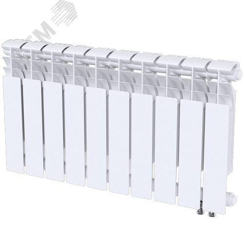 Радиатор биметаллический секционный  Heat 350/90/11 нижнее подключение 1457Вт - фото 3