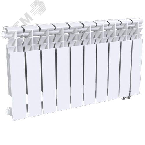 Радиатор биметаллический секционный  Heat 350/90/11 нижнее подключение 1457Вт - фото 4