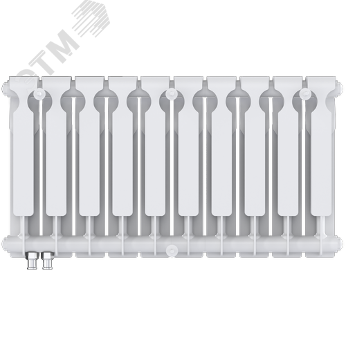 Радиатор биметаллический секционный  Heat 350/90/11 нижнее подключение 1457Вт - фото 5