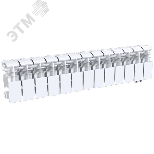 Радиатор биметаллический секционный  Pro 200/100/13 нижнее подключение 1157Вт - фото 3