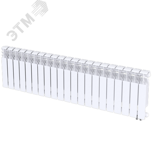 Радиатор биметаллический секционный  Heat 350/90/21 нижнее подключение 2782Вт - фото 2